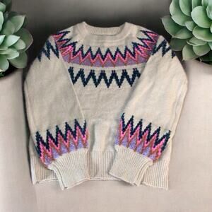 Maurices Womens Crew Neck Fair Isle Print Knit Pullover Sweater Size XS NWT
